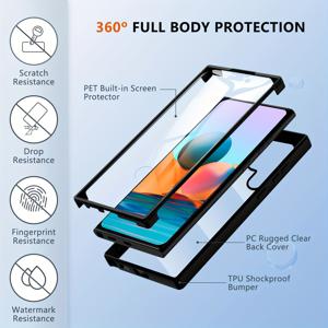 TEMU 삼성 갤럭시 S25 FE, S25 울트라, S24 FE, S23 울트라, S22 플러스와 호환성을 위해 설계된 360도 양면 투명 충격 방지 케이스. 하드 백과 HD PET 필름이 특징이며, 전면 보호를 위한 내장형 스크린 보호 필름이 제공됩니다.|S22케이스