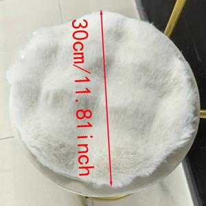 TEMU 플러피 인조 토끼 퍼 라운드 버블 벨벳 매트 | 의자 패드 | 암 워머 | 고품질 폴리에스터 소재 | 부드럽고 푹신한 | 식탁 의자, 화장대, 학생용 긴 시트 쿠션, 오피스 매트에 적합. 완벽한 홈 데코 선택, 드레싱 테이블 매트,인조 퍼 의자 패드,인조 토끼 모피 느낌,버블 벨벳 텍스처,세탁기 사용 가능한 원단, 인조 퍼