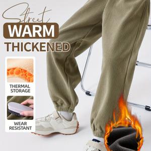 TEMU 1개 남아용 코듀로이 팬츠 겨울 보온 두꺼운 바지 - 헤비듀티 따뜻한 캐주얼 웨어, 세탁기 사용 가능한 긴 바지, 야외 활동용 - 키즈 의류 (큰 아이 & 작은 아이), 야외 활동에 완벽
