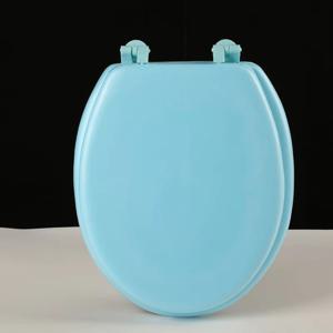 TEMU 미끄럼 방지 받침대가 있는 부드러운 밀폐형 변기 덮개 - 두꺼운 쿠션 욕실 매트 보호대, 모든 변기에 적합, 세척 용이, 구멍 없는 표면, - 가정 및 상업용으로 현대적인 업그레이드 디자인, 고품질 쿠션