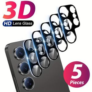 TEMU 삼성 갤럭시 S25 울트라 에지 S24 S23 S22 S21 울트라 플러스 FE용 카메라 렌즈 보호 필름 5개입, 갤럭시 A17 A16 A26 A36 A56 A55 A35 A25 A15 A54 A53 5G용 9H 강화 유리 카메라 렌즈 커버 장식, 스크래치 방지, 고화질