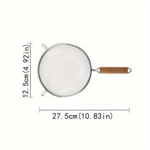 TEMU MAMSHIB 스테인리스 스틸 주방 스트레이너 및 럼, 미세 메시 필터, 스테인리스 스틸 베이킹 체 필터, 튀김 및 기름 제거에 적합, 튼튼한 손잡이가 있는 스테인리스 스틸 식품 체