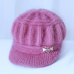 TEMU 10가지 장면 여성용 겨울 기모 안감 모자, 부드럽고 따뜻한 접이식 크리스마스 모자, 탄성 있는 신축성 있는 핏, 리본 브로치 장식