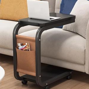 TEMU 메커니즘이 있는 모던 롤링 사이드 테이블 – 가벼운 나무와 금속 프레임, 거실, 침실 또는 소파용 컴팩트 디자인, 커피, 책, 장식용 꽃, 소파 사이드 테이블, 장식용 꽃병, 세련된 금속 액센트에 완벽한 제품|커피|소파|사이드테이블