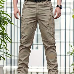 TEMU 탑셜 팬츠 남성용 카모플라쥬 전투 작업 바지, 내구성 IX9 멀티 포켓 바지 ZPK010622