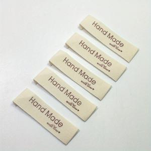 TEMU 100개 베이지 '사랑으로 수작업' 패브릭 라벨 - 의류, 주머니, 모자, 양말 및 가방에 완벽함