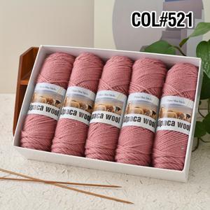 TEMU 5개 묶음, 알파카 다운 원사, 중간 두께의 양모 원사, 니트 스웨터 조끼, 크로셰 쿠션 쇼울 등, 원사 묶음