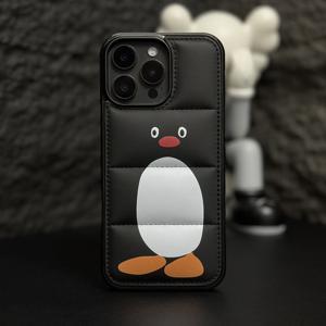 TEMU 아이폰 17 프로 맥스용 귀여운 펭귄 테마 케이스 - 다운 재킷 디자인, 아이폰 모델 16, 15, 14, 13, 12 및 11 프로 맥스, 16E, 13미니, 12미니, XR, XS 맥스, 15플러스 호환 가능, 안전한 그립감과 미끄럼 방지 기능이 있는 소프트 터치 3D 소재 패퍼 케이스|폰케이스|아이폰케이스|휴대폰케이스