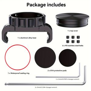 TEMU 애플 에어태그용 탑웰 블랙 플라스틱 숨은 자전거 GPS 트래커 케이스, 하드 쉘 마운팅 브래킷, 산악 자전거, 전기 자전거 및 스쿠터용, 유스 스타일의 타트란 패턴 디자인, 자전거 GPS 트래커 하우징 | 세련된 블랙 파이니시 | 내구성 있는 플라스틱 바디