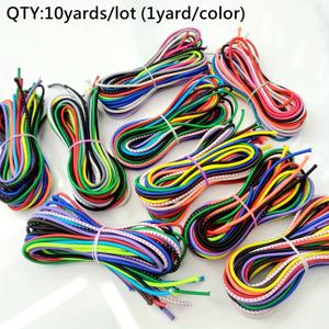 TEMU 10야드 혼합 색상 탄력 있는 끈 - DIY 공예, 신발끈, 의류 수리 및 재봉용품을 위한 HANGBANG 내구성 있는 스트레치 밴드, 화이트 스티치 끝이 달린 다양한 컬러의 끈