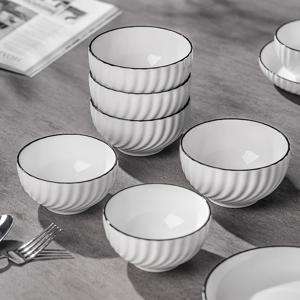 TEMU 6개 세트 언더글레이즈 컬러, 손수 제작한 세라믹 쌀 그릇, 일본식 식사 그릇, 디저트 수프 그릇, 4.5인치, 전자레인지 안전, 식기 세척기 안전, 가정 주방, 레스토랑 파티, 주방 용품 액세서리