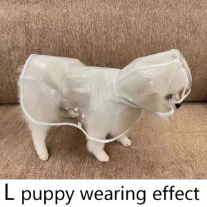 TEMU 투명 강아지 비옷 - 빠른 건조 PVC 코트, 방수 보호 기능, 버튼 디자인 (테디, 비숑 프리제, 퍼피 견종용) - 안전한 젖은 날씨 산책을 위한 투명 우산, 고급스러운 개 액세서리