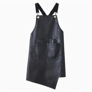 TEMU 프로페셔널 앞치마 - 조절 가능한 목끈이 있는 헤비듀티 인조 작업 앞치마, 상업용 주방, 카페, 미용실, 애완동물 그루밍용 쉬운 세척 - 블랙/다크 컬러의 디자인, 카페 의류, 내구성 있는 주방복, 카페 유니폼,세련된 작업복,바리스타 의류