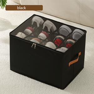 TEMU 투명 뚜껑과 손잡이가 있는 스택 가능 신발 보관함, 공간 절약형 접이식 하이힐 & 스니커즈 정리대 – 옷장 아래 신발 및 액세서리용 효율적인 수납 솔루션