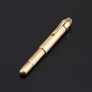 TEMU 미니 황동 골든 펜 - 빈티지 디자인, 12cm 컴팩트 만년필, 우아한 필기용