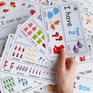 TEMU 고빈도 영어 단어카드 100장 (각 200개의 단어) | 쉽게 마스터하는 200가지 고빈도용어 | 이중면 라미네이팅으로 부드럽고 무자극적인 촉감 | 영어 짧은 문장 훈련과 고빈도단어 읽기 연습 세트