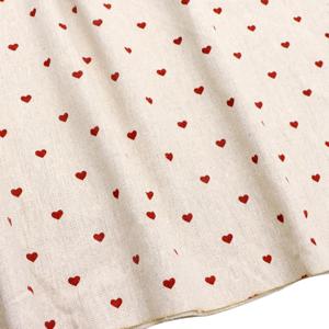 TEMU 사랑의 하트 디자인이 있는 리넨 원단 1개, 150X50cm 사이즈, 테이블보, 베개 커버 및 홈 데코용 장식 액센트에 이상적입니다. 이 원단은 기하학적 패턴을 자랑하며 내구성이 뛰어나며 홈 장식용 벨벳 원단, 글리터 원단, 재봉용 미터당 원단입니다