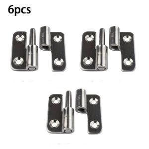 TEMU 6개 분리형 힌지 - 304 스테인리스 스틸, 좌측 리프팅 조인트 디자인, 클래식 스타일 내구성 금속 하드웨어 액세서리, 안전한 도어 설치 보장, 도어 부품 수리, 매끄러운 금속 마감, 세련된 하드웨어,고품질 하드웨어,DIY 애호가