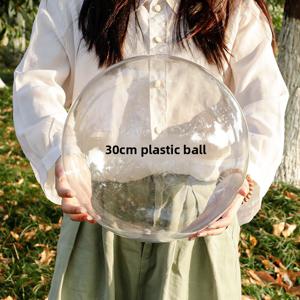 TEMU 1개 특대형 장식용 매달이 공, 투명 플라스틱 아크릴 속이 빈 크리스마스 장식품, 매장 창문 디스플레이 및 파티 장식용, 크리스마스 장식, 빈티지화이트 오너먼트, 아크릴구, 블루스트라이프 오너먼트, 크리스마스트리 장식, 오너먼트, 크리스마스 오브제