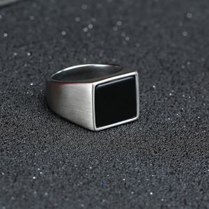 TEMU 남성용 링, 스테인리스 스틸 밴드, 세련된 비즈니스 링, 아버지의 날 선물, 남편과 아버지용 보석