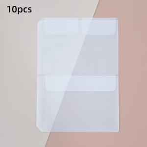 TEMU 10개 세트의 플래너 스티커, 영수증, DIY 저널 정리함용 투명 지퍼 파우치가 있는 A5 PVC 바인더 포켓