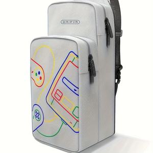 TEMU 닌텐도 스위치 정리 가방 - 다기능 크로스바디 케이스, 조절 가능한 스트랩, 내구성 있는 소재 및 지퍼 잠금, 여행용 보호 커버, 스위치 스위치 및 액세서리용 보호 커버, 여행 액세서리, 세련된 보관 포켓, 안전한 지퍼 잠금