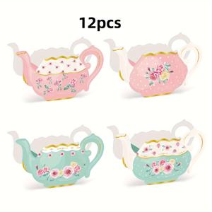 TEMU 12개 패키지 3D 꽃 차 파티 장식 상자, 양면 테마 종이 바구니, 250g 흰색 카드보드, 전기 필요 없음, 깃털 없음, 결혼식, 생일, 집들이, 모든 계절에 사용할 수 있습니다.