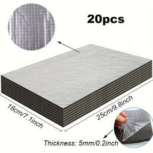 TEMU 차량 소음 감소를 위한 10/20 팩 자동차 후드 엔진 소음 흡수 매트, 고온 및 방화 방지 스폰지 고무 보온, 미접착 편리한 설치