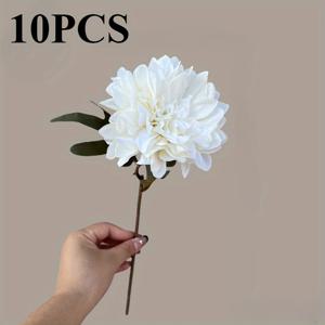 TEMU 10개입 야생 국화 플라스틱 꽃다발 - 웨딩 부케, 기념일 센터피스용 장식용 플라스틱 꽃, 장식 및 DIY 이벤트용 (10개입)