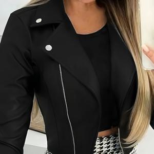 TEMU 가을철을 위한 편안한 스트레치 원단과 버튼 넥라인으로 제작된 숏 재킷. 캐주얼과 격식 있는 자리 모두에 활용 가능하며 우아한 파티나 데이트 나이트에 완벽한 아름다운 여성용 재킷입니다.