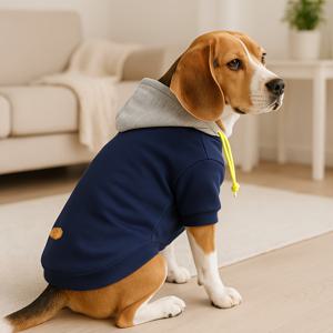 TEMU 올 시즌 뜨개견 후디 - 폴리에스터 풀오버 반려동물 스웨트셔츠 소형에서 중형 견종용, 따뜻하고 두꺼운 강아지 코트, 손세척만 가능한 봄, 여름, 가을, 겨울용 반려견 옷|강아지옷