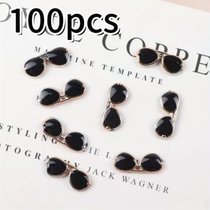 TEMU 100개 미니어처 패션 안경 장신구, DIY 쥬얼리, 머리 장식 공예 및 다기능 수제 액세서리용 폴리레진 안경 펜던트