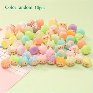 TEMU 10pcs 귀여운 만화 고양이 미니어처 - Kawaii 3D 레진 핸드폰 장식, 손바닥 크기 자동차 및 컴퓨터 장식 액세서리, ABS 소재 (1개)
