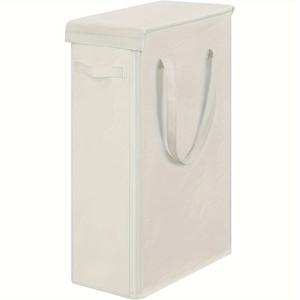 TEMU 65L 초박형 접이식 세탁 바구니, 손잡이 및 뚜껑이 있는 휴대용 직물 보관 바구니, 옷, 수건, 담요, 침실, 욕실, 기숙사, 세탁 바구니|빨래바구니|이불정리함