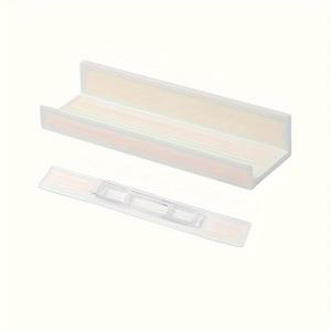 TEMU 벽걸이형 무드릴 선반 - 조절 가능한 길이 다용도 수납장, 내구성 플라스틱 욕실 & 주방 정리대, 침실 거실용, 공간 절약 모던 디자인, 선반, 도구 없이 설치 가능, 쉬운 청소 재질, 벽선반, 홈 오거나이저