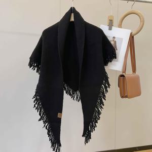 TEMU 여성용 우아한 겨울 숄 랩 - 따뜻함과 바람 방지 대형 스카프, 다용도 아웃도어 패션 액세서리, 핸드워시/드라이클린, 스타일리쉬한 추위 보호