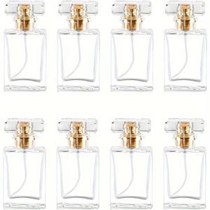 TEMU 8개입 30ml 우아한 유리 향수 분무기 - 리필 가능 & 휴대용 투명 스프레이 병, 미세한 미스트, PVC 무함유, 여행 및 샘플 보관에 적합|트래블보틀|향수