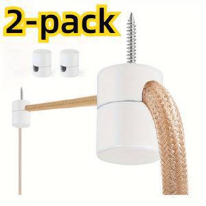 TEMU 2개 세트 현대적인 화이트 천장 스와그 후크 - 헤비듀티, 반침수형, 쉬운 설치, 다용도 걸이 솔루션, 후크