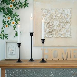 TEMU 3개의 우아한 블랙 메탈 촛대, 빈티지 연마 마감, 낭만적인 저녁 식사를 위한 탁상 촛대, 가정 및 주방 장식, 결혼식, 생일, 파티, 크리스마스, 할로윈, 부활절, 추수감사절, 새해 장식 - 전기 또는 배터리 필요 없음