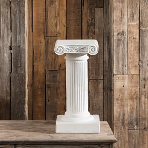 TEMU 1개 우아한 수지 로마 기둥 조각상 - 그리스 빈티지 건축 미니어처 장식, 다양한 방 유형에 적합, 동화 테마, 실내 및 실외 사용, 크리스마스, 할로윈, 부활절, 하누카, 졸업에 완벽 - 전원 필요 없음