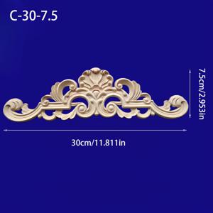 TEMU 홈 데코용 1개 솔리드 우든 조각 인레이 중공 나무 스티커, 무도색, 캐비닛/문//침대 옆 테이블/가구 배경 벽 등에 적합, DIY 장식