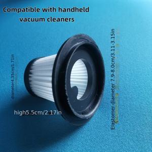 TEMU 핸디형 진공 청소기 HEPA 필터 교체용 - 워셔블 엘라스토머 바닥, 직경 8.0cm, 상단 직경 4.35cm, 높이 5.5cm, 핸디형 진공 청소기 호환, 진공 청소기 필터