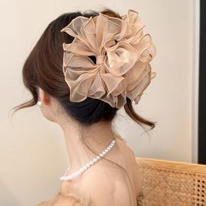 TEMU 우아한 레진 헤어 클로, 플로럴 디자인 - 업스타일, 포니테일 & 땋은 머리 강력 고정, 미끄럼 방지 그립, 결혼식, 파티 & 특별한 날에 완벽, 웨딩 헤어피스, 세련된 스타일