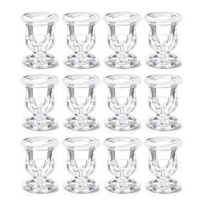 TEMU 캔들스틱용 유리 캔들 홀더, 6/12개 테이퍼 캔들스틱 홀더 클리어 캔들 스틱 홀더 세트, 웨딩 파티 크리스마스 거실 식당 테이블 센터피스용