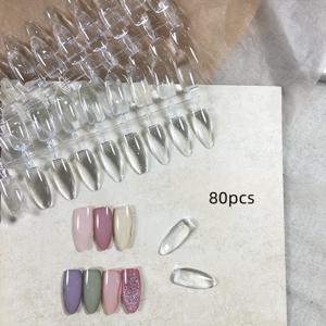 TEMU 80개 투명 캔디 모양 네일 아트 컬러 디스플레이 차트 플랫 단색 네일 비니 카드 손쉬운 네일 폴리시 적용 네일 폴리시 페인팅 연습 팁 도구 완성된 스타일 쇼케이스 네일 컬러 샘플 디스플레이 플레이트