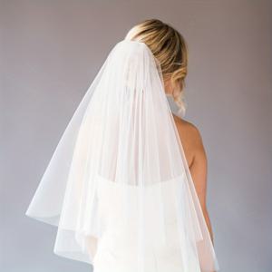 TEMU 원피스 심플 이중 레이어 쉬어 브라이덜 베일 | 로맨틱 나일론 니트 원단, 손세탁만 가능, 웨딩 및 발렌타인데이 선물로 이상적