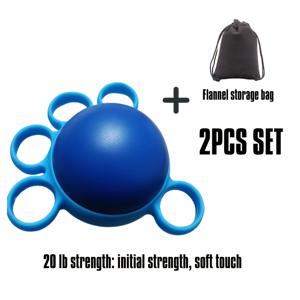 TEMU 2PCS 세트(그립 볼+보관 가방) 초급/중급 강도, 내구성 PU 실리콘 소재, 핑거 그립 볼, 다섯 손가락 그립 트레이너, 손과 손가락 근력 훈련용, 생일, 크리스마스 선물