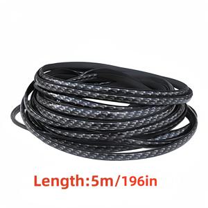 TEMU 5M 자동차 문 충돌 방지 스트립 뱅퍼 트림, 탄소 섬유 엣지 스크래치 프로텍터 스트립 시일링 가드 스타일링 자동차 장식 스티크