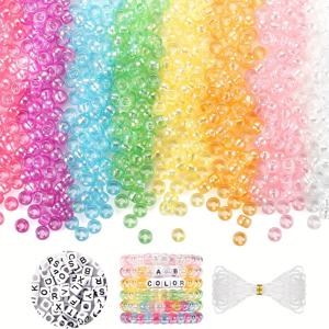 TEMU 1300개 포니 비드 알파벳 비즈, 컬러풀 시리즈: 블루 오션 컬렉션, 그린 스프링 컬렉션, 커피 톤 컬렉션, DIY 액세서리 제작용 비즈 & 다양한 세트, 팔찌, 목걸이, 키체인 참 장식 및 패셔너블 선물용