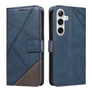 TEMU 블루 패턴의 스킨처럼 보이는 질감의 지갑 케이스. 3D 엠보싱 라인과 창의적인 접힌 모서리가 특징이며, 삼성 갤럭시 S25 울트라/S24 플러스/S23 FE/S22 5G/S21+/S20/S10 E/S9 플러스/S8/S7 엣지/노트 20 울트라/노트 10 플러스용으로 디자인되었습니다.